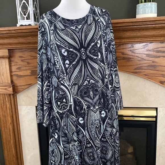 R & B Collection‎ Abstract Pullover Dress Sz.3X NWT - Picture 2 of 12
